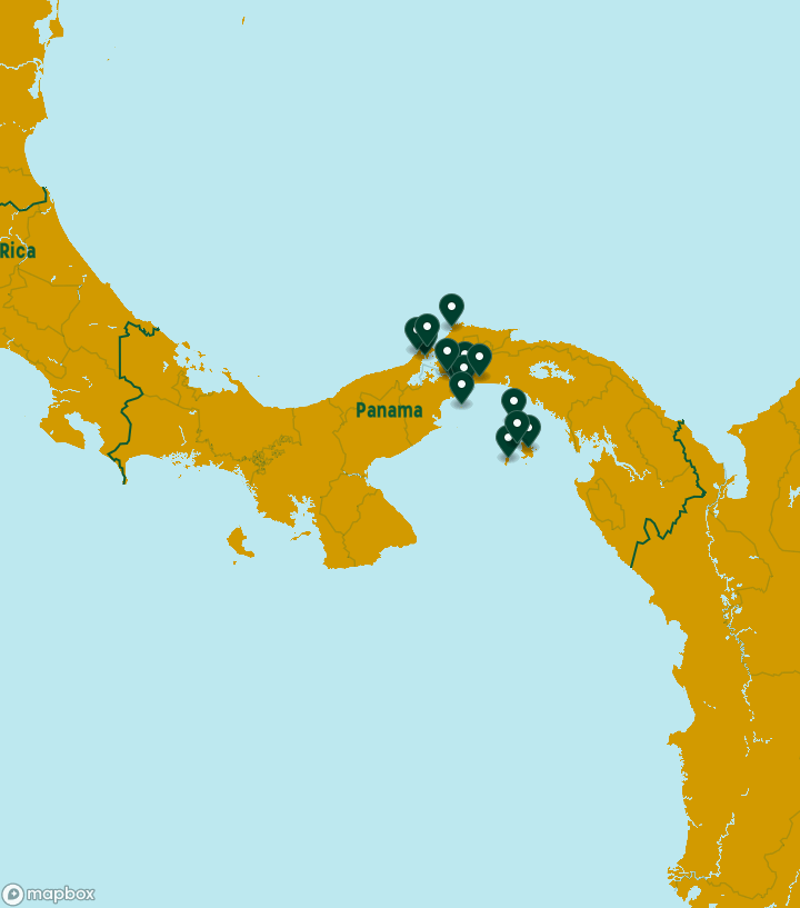 Panama Destinations Map