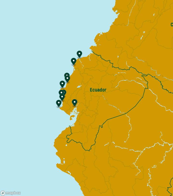 Ecuador Destinations Map