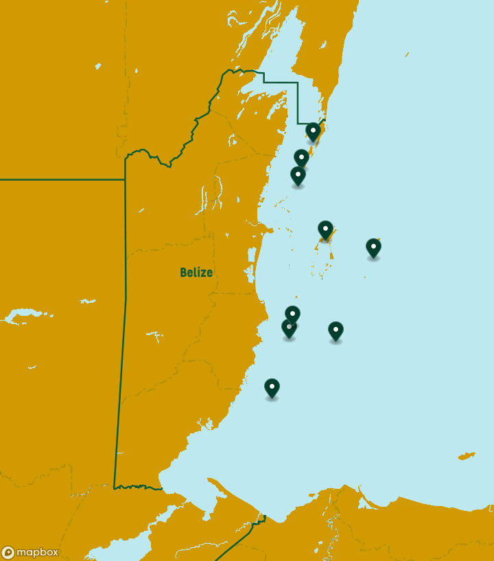 Belize Destinations Map