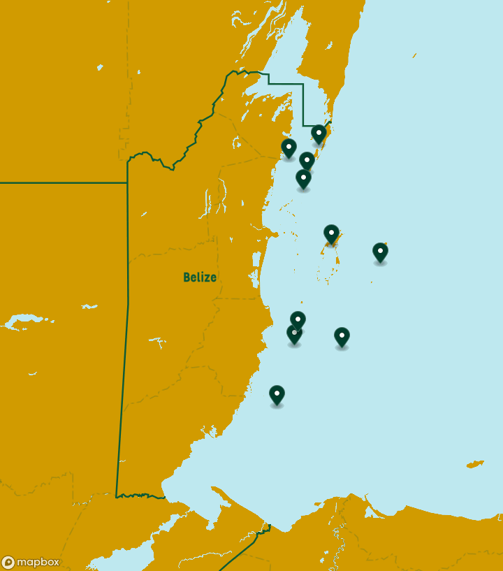 Belize Destinations Map