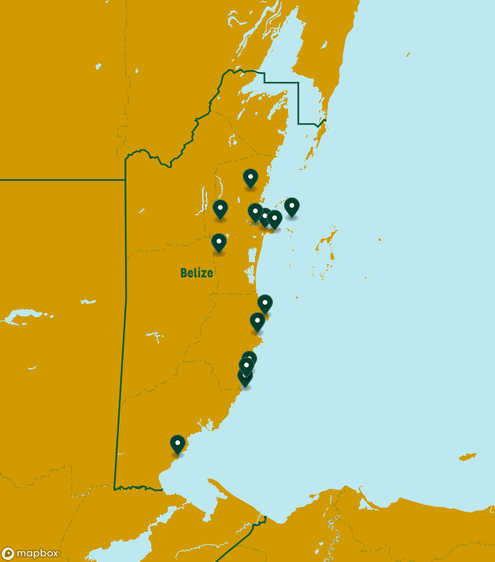 Belize Destinations Map