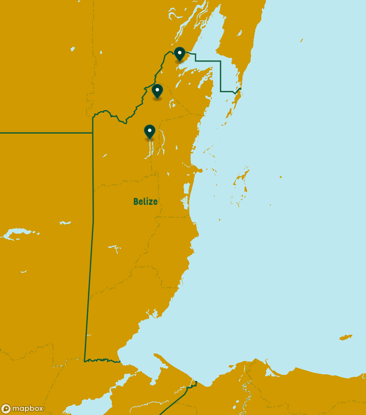 Belize Destinations Map