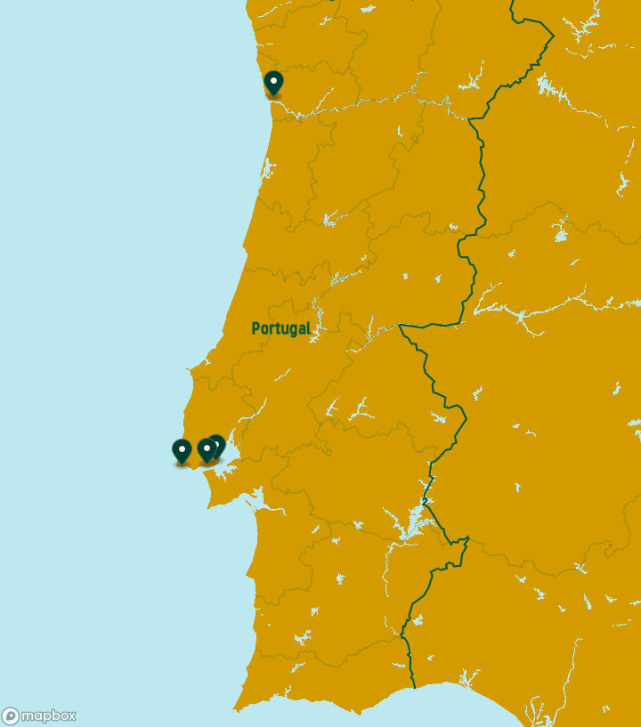 Portugal Destinations Map