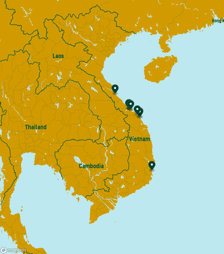 Vietnam Destinations Map