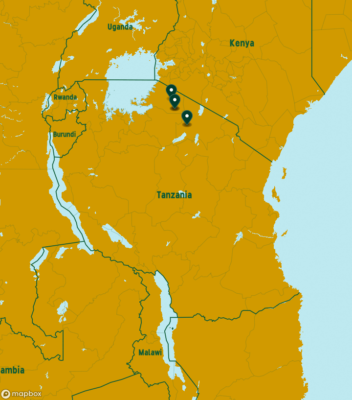 Tanzania Destinations Map