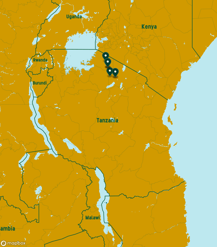 Tanzania Destinations Map